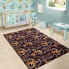 Chinese Floral Dragon Pattern Print Floor Mat-grizzshop