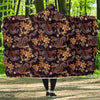 Chinese Floral Dragon Pattern Print Hooded Blanket-grizzshop