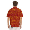 Chinese Gold Print Pattern Men's Short Sleeve Shirts-grizzshop