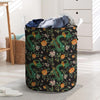 Chinese Green Dragon Print Laundry Basket-grizzshop