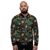 Chinese Green Dragon Print Men's Bomber Jacket-grizzshop