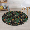 Chinese Green Dragon Print Round Rug-grizzshop