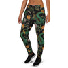 Chinese Green Dragon Print Women's Joggers-grizzshop