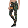 Chinese Green Dragon Print Women's Leggings-grizzshop