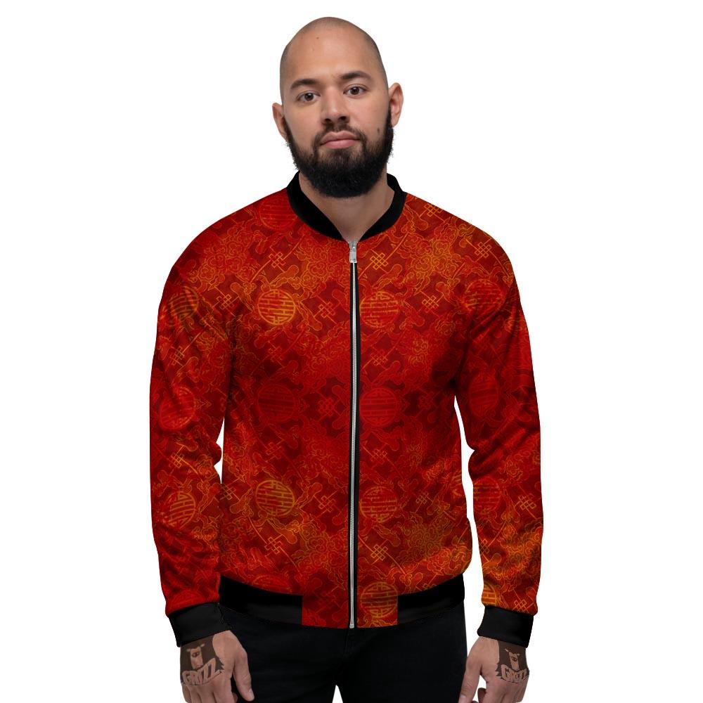 Chinese Red Print Pattern Men's Bomber Jacket – Grizzshopping chinese-red-print-pattern-men-s-bomber-jacket-grizzshopping