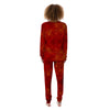 Chinese Red Print Pattern Women's Pajamas-grizzshop