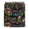 Load image into Gallery viewer, Chinese Rose Dragon Pattern Print Duvet Cover Bedding Set-grizzshop