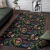 Chinese Rose Dragon Pattern Print Floor Mat-grizzshop