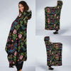 Chinese Rose Dragon Pattern Print Hooded Blanket-grizzshop