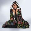 Chinese Rose Dragon Pattern Print Hooded Blanket-grizzshop