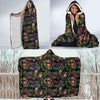 Chinese Rose Dragon Pattern Print Hooded Blanket-grizzshop