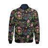 Chinese Rose Dragon Pattern Print Men's Bomber Jacket-grizzshop