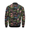 Chinese Rose Dragon Pattern Print Men's Bomber Jacket-grizzshop