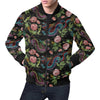 Chinese Rose Dragon Pattern Print Men's Bomber Jacket-grizzshop