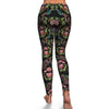 Chinese Rose Dragon Pattern Print Pattern Women Leggings-grizzshop