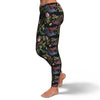 Chinese Rose Dragon Pattern Print Pattern Women Leggings-grizzshop