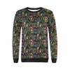 Chinese Rose Dragon Pattern Print Women Crewneck Sweatshirt-grizzshop