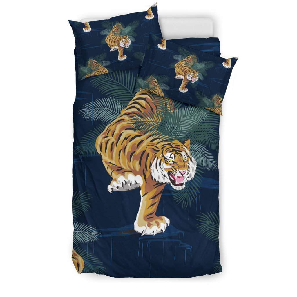 Chinese Tiger Pattern Print Duvet Cover Bedding Set-grizzshop