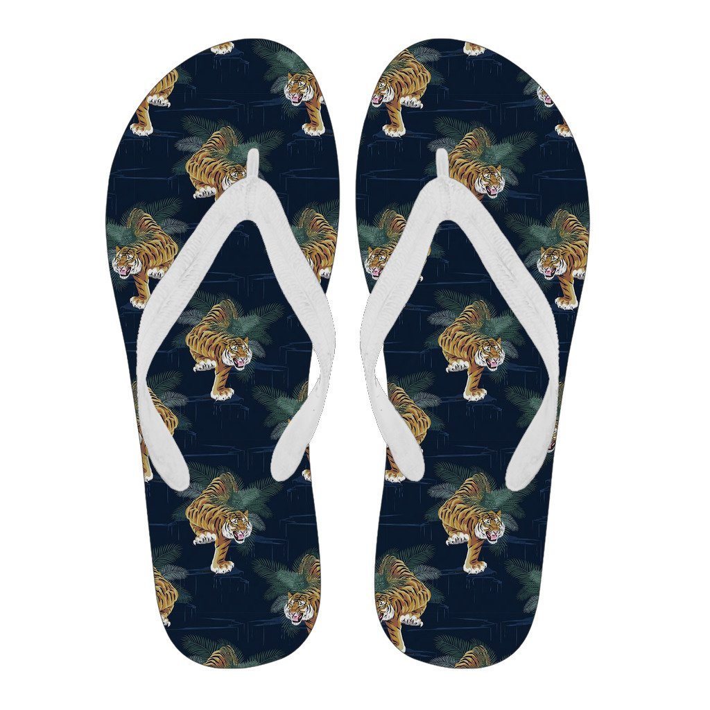 Chinese Tiger Pattern Print Men & Women Flip Flops-grizzshop