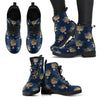 Chinese Tiger Pattern Print Men Women Leather Boots-grizzshop
