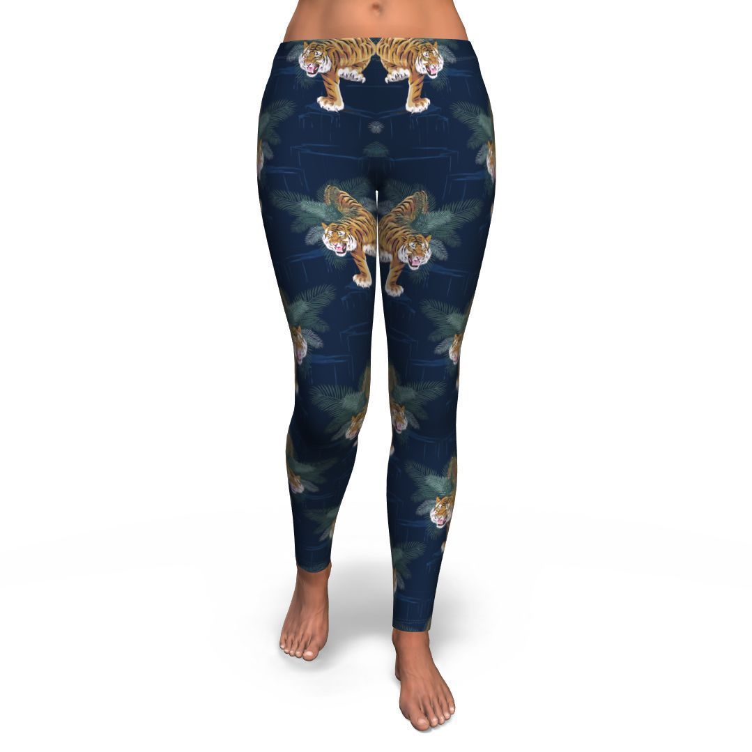 Chinese Tiger Pattern Print Pattern Women Leggings-grizzshop