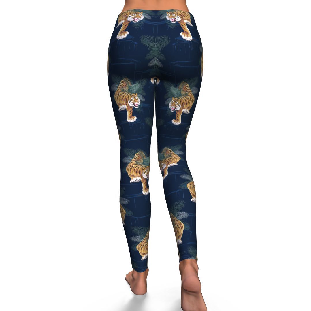 Chinese Tiger Pattern Print Pattern Women Leggings-grizzshop