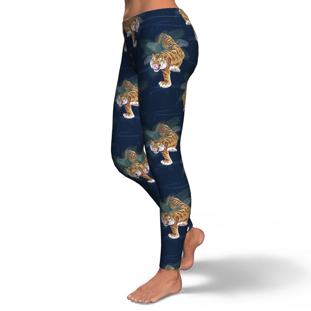 Chinese Tiger Pattern Print Pattern Women Leggings-grizzshop