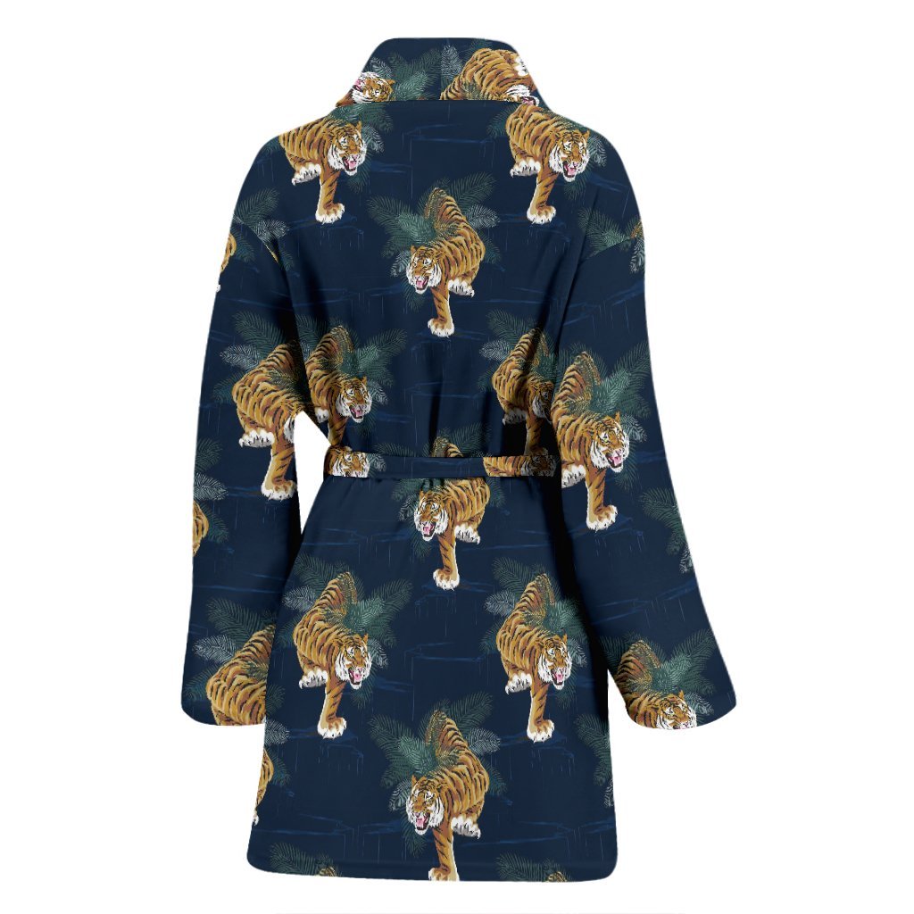 Chinese Tiger Pattern Print Women Long Robe-grizzshop