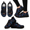 Chinese Wave Dragon Pattern Print Black Sneaker Shoes For Men Women-grizzshop
