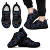 Chinese Wave Dragon Pattern Print Black Sneaker Shoes For Men Women-grizzshop