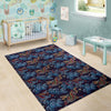 Chinese Wave Dragon Pattern Print Floor Mat-grizzshop