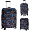 Chinese Wave Dragon Pattern Print Luggage Cover Protector-grizzshop