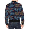 Chinese Wave Dragon Pattern Print Men's Bomber Jacket-grizzshop