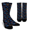 Chinese Wave Dragon Pattern Print Unisex Crew Socks-grizzshop