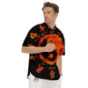 Chinese Zodiac Fire Yin Yang Print Men's Short Sleeve Shirts-grizzshop