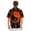 Chinese Zodiac Fire Yin Yang Print Men's Short Sleeve Shirts-grizzshop