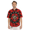 Chinese Zodiac Wheel Yin Yang Print Men's Short Sleeve Shirts-grizzshop