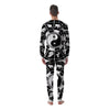 Chinese Zodiac White And Black Print Men's Pajamas-grizzshop