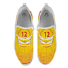 Chinese Zodiac Yellow And Red Print White Athletic Shoes-grizzshop