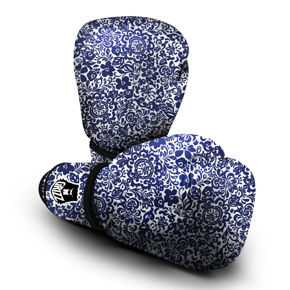 Chintz Floral Print Pattern Boxing Gloves-grizzshop