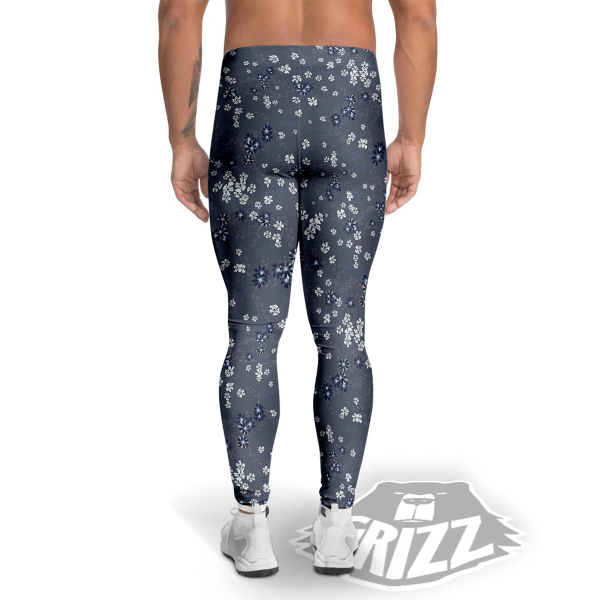 Chintz Floral Vintage Print Pattern Men's Leggings-grizzshop