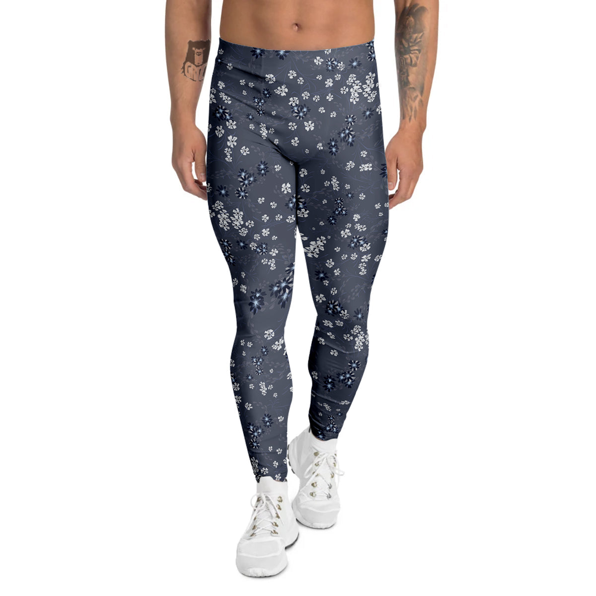 Chintz Floral Vintage Print Pattern Men's Leggings-grizzshop