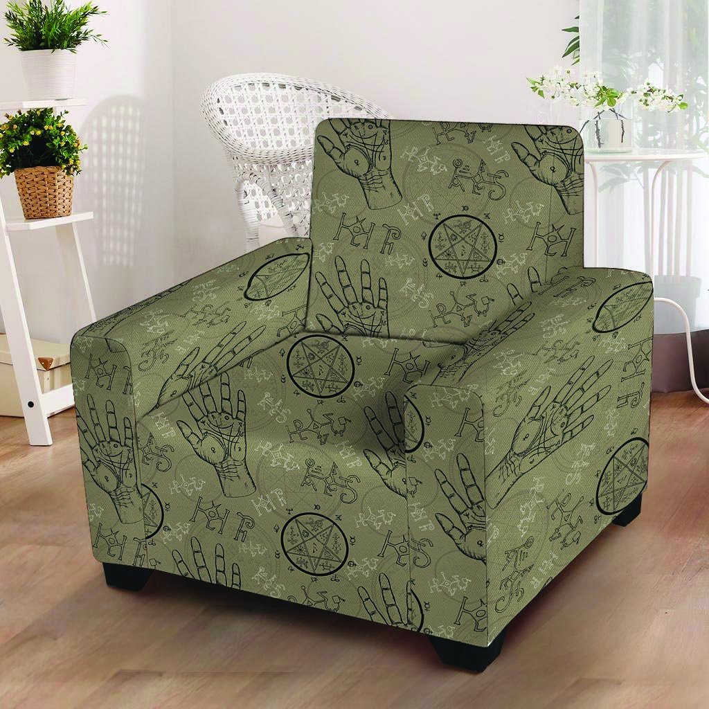 Chiromancy Gothic Witch Armchair Cover-grizzshop