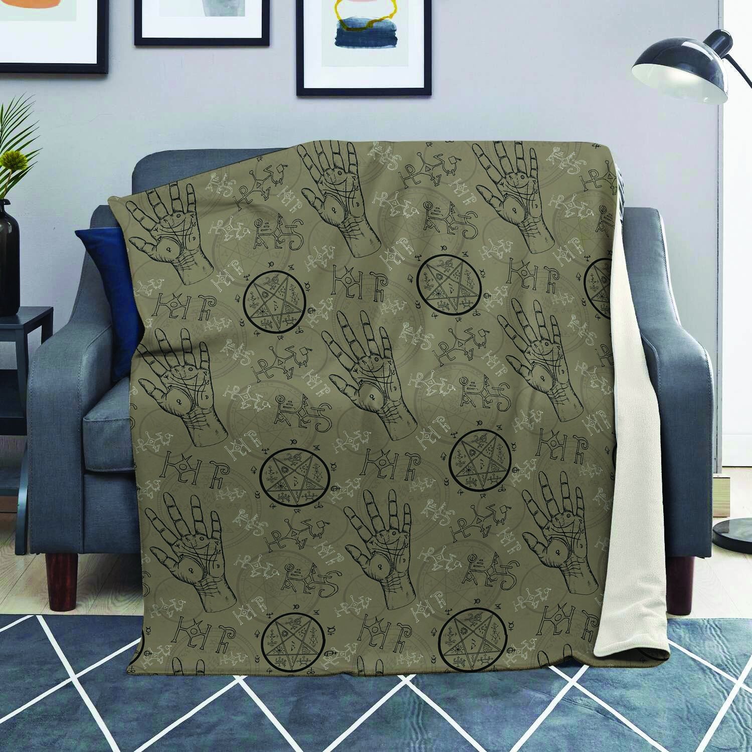 Chiromancy Gothic Witch Blanket-grizzshop