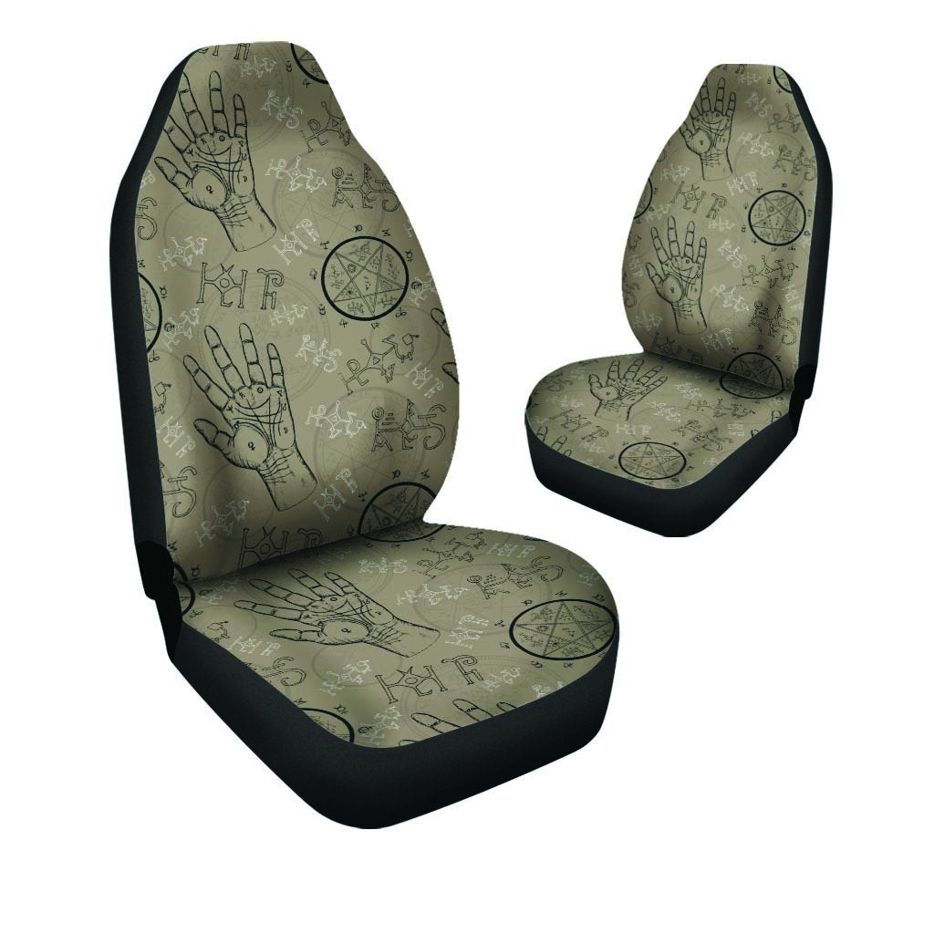 Chiromancy Gothic Witch Car Seat Covers-grizzshop