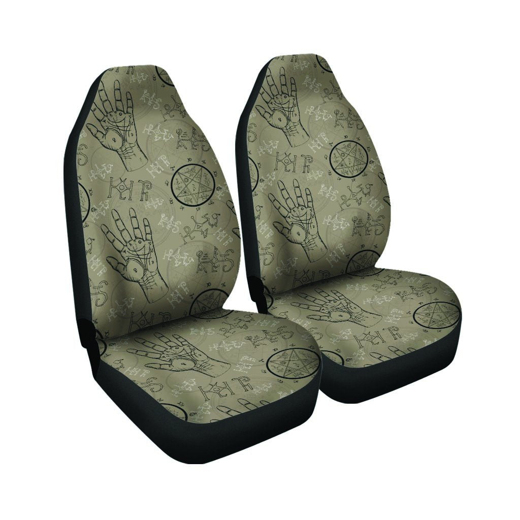 Chiromancy Gothic Witch Car Seat Covers-grizzshop