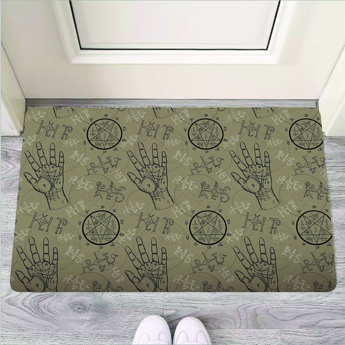 Chiromancy Gothic Witch Door Mat-grizzshop