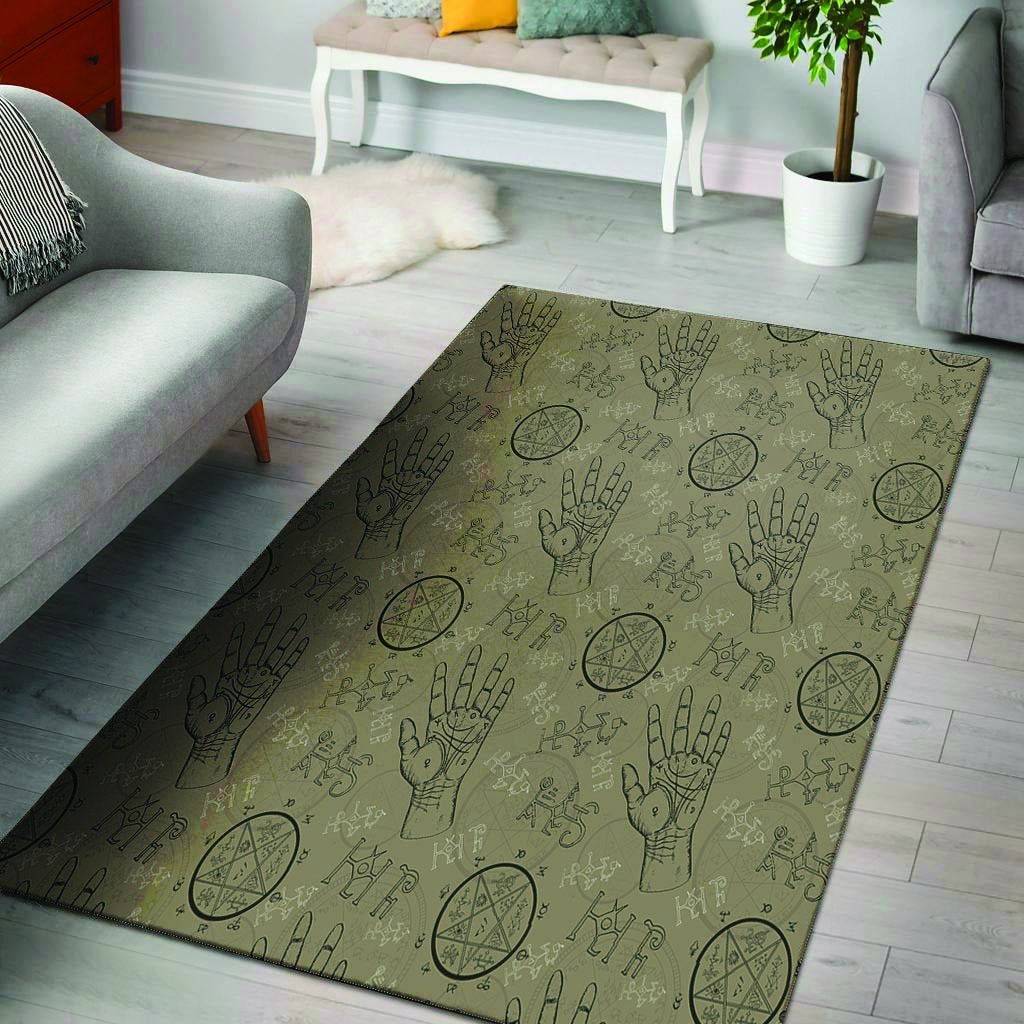 Chiromancy Gothic Witch Floor Mat-grizzshop