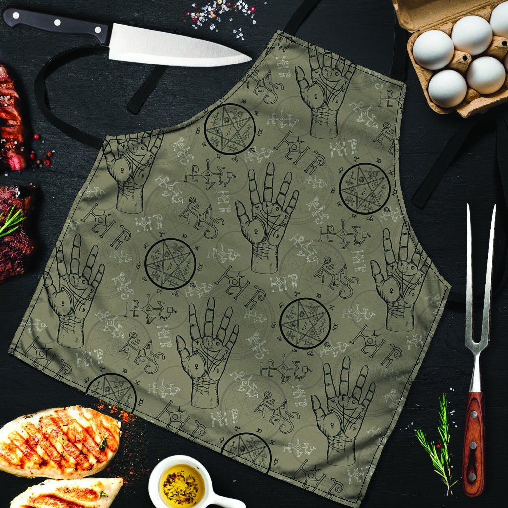 Chiromancy Gothic Witch Men's Apron-grizzshop