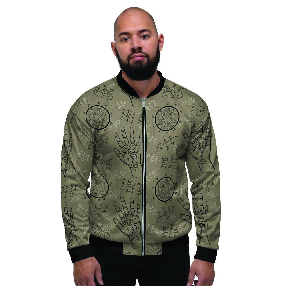 Chiromancy Gothic Witch Men's Bomber Jacket-grizzshop